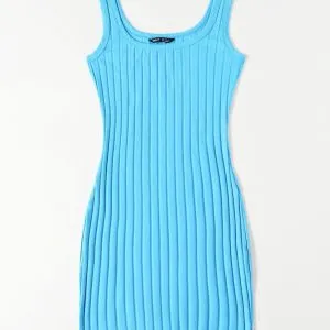 Vestido Curto Básico Canelado