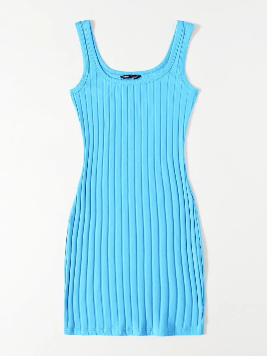 Vestido Curto Básico Canelado - Imagem 2