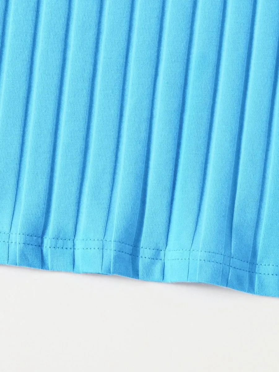 Vestido Curto Básico Canelado - Imagem 4