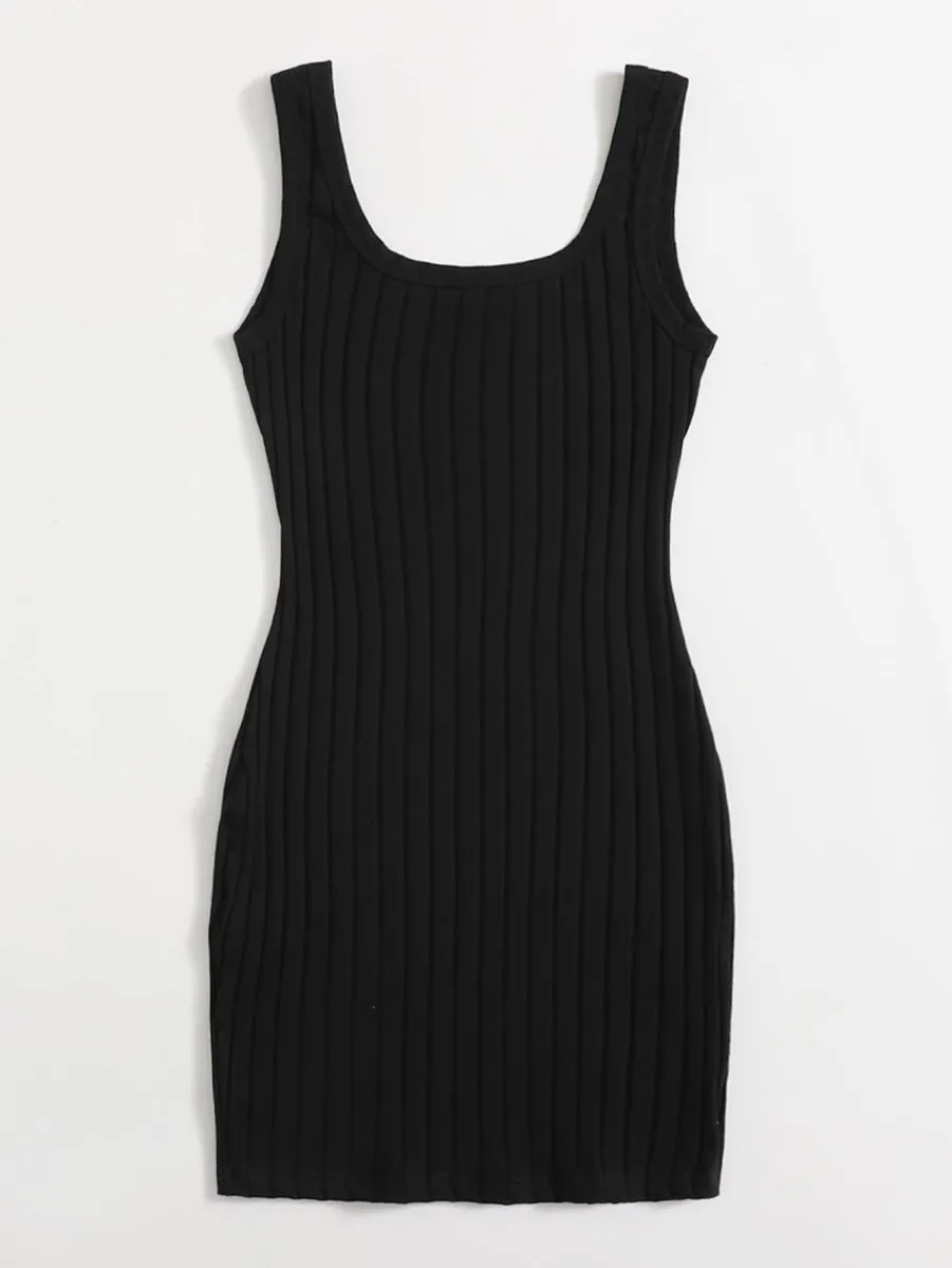 Vestido Curto Básico Canelado - Imagem 79