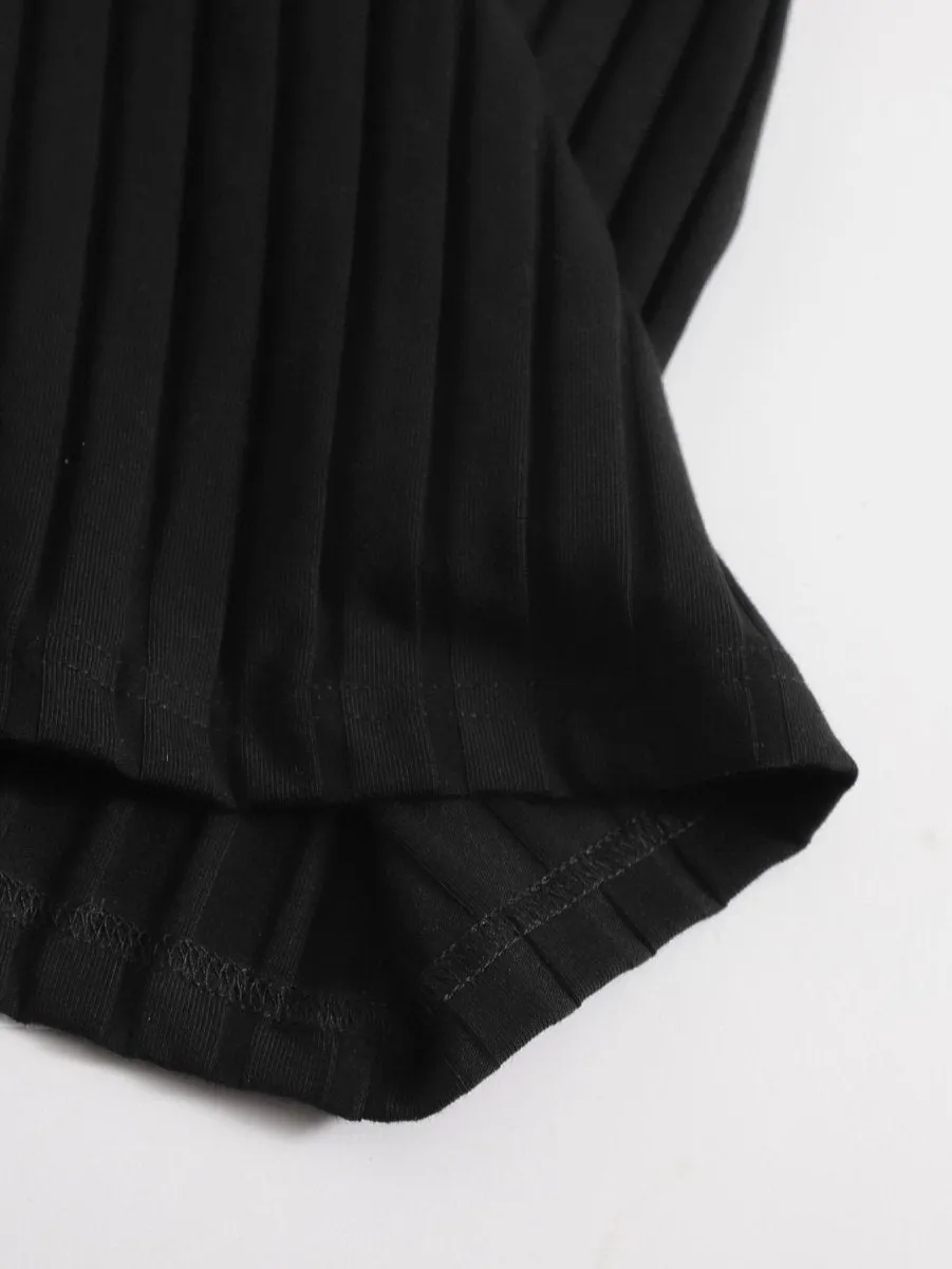 Vestido Curto Básico Canelado - Imagem 78