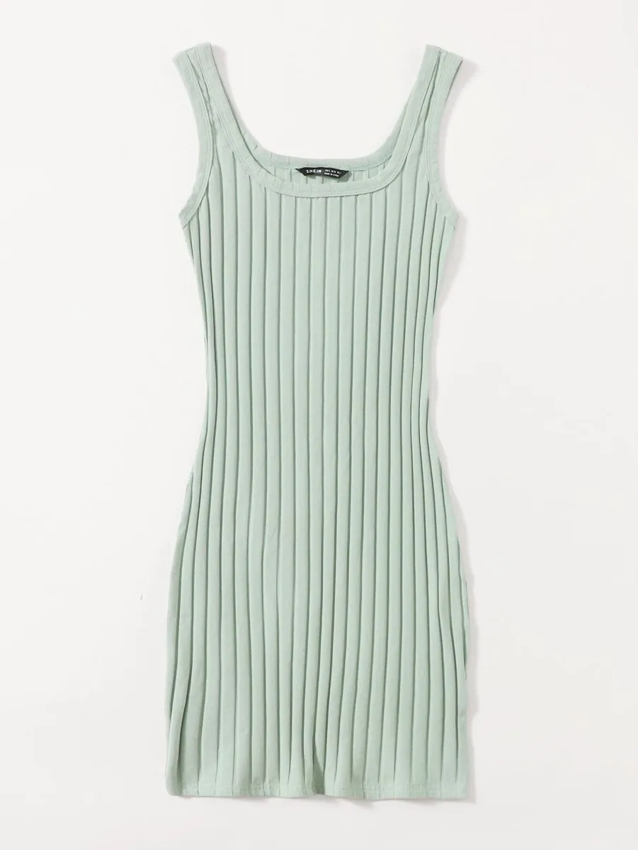 Vestido Curto Básico Canelado - Imagem 73