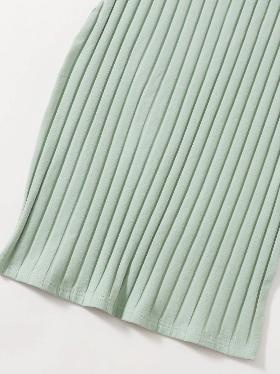 Vestido Curto Básico Canelado - Imagem 72