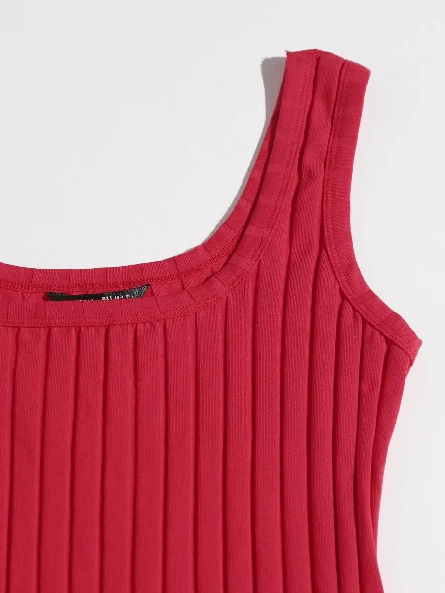 Vestido Curto Básico Canelado - Imagem 69