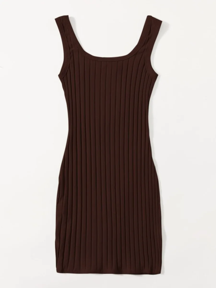 Vestido Curto Básico Canelado - Imagem 61