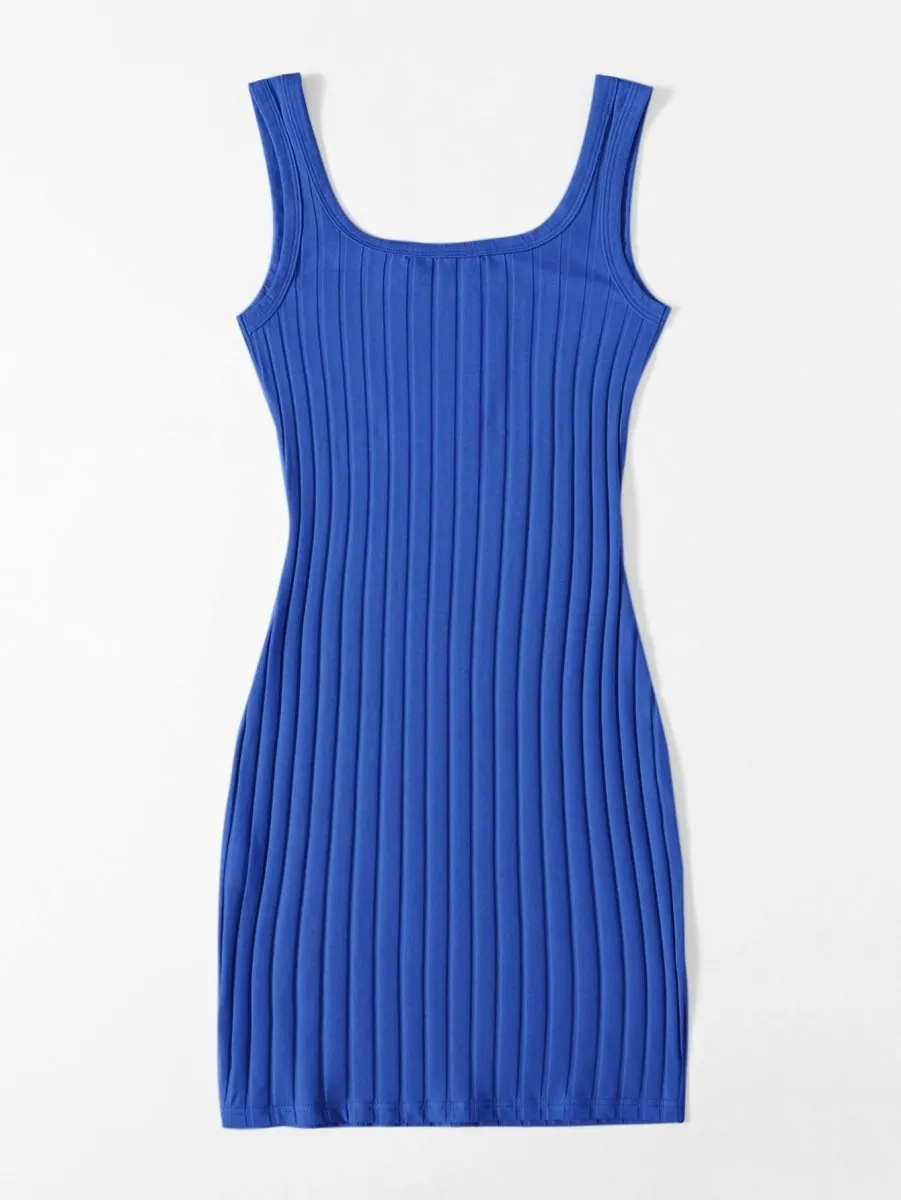 Vestido Curto Básico Canelado - Imagem 59