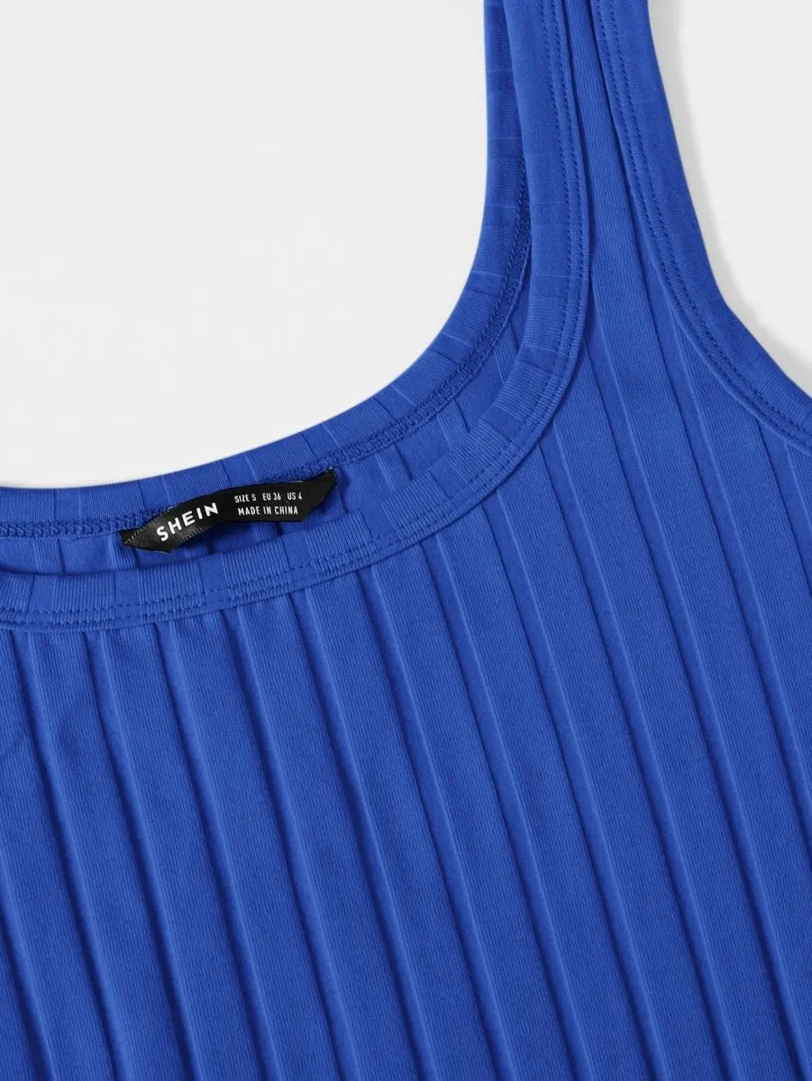 Vestido Curto Básico Canelado - Imagem 55