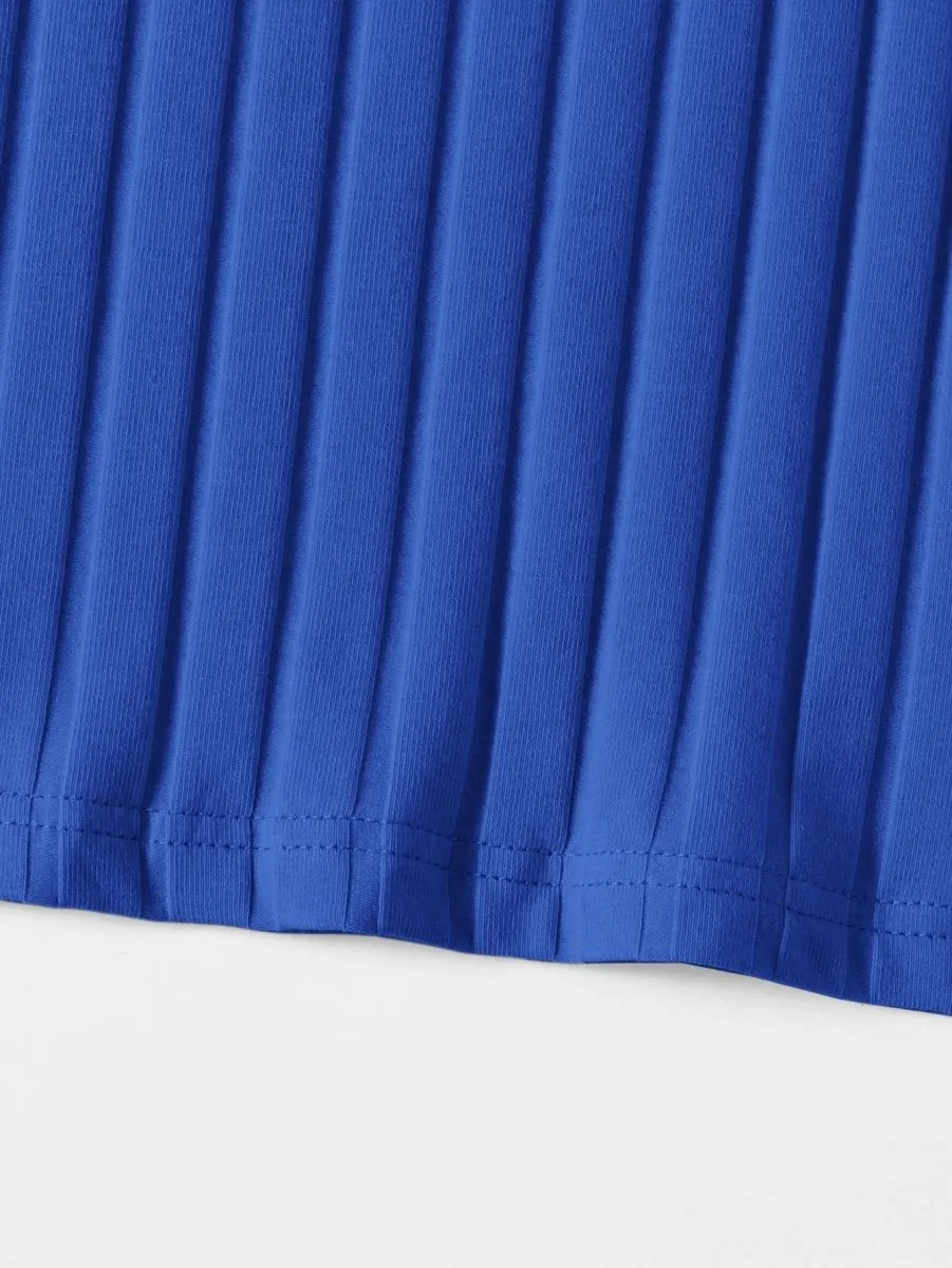 Vestido Curto Básico Canelado - Imagem 56