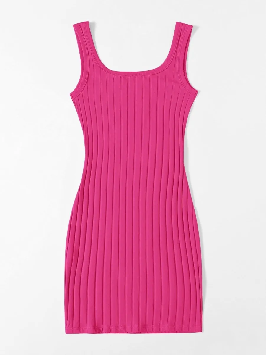 Vestido Curto Básico Canelado - Imagem 52