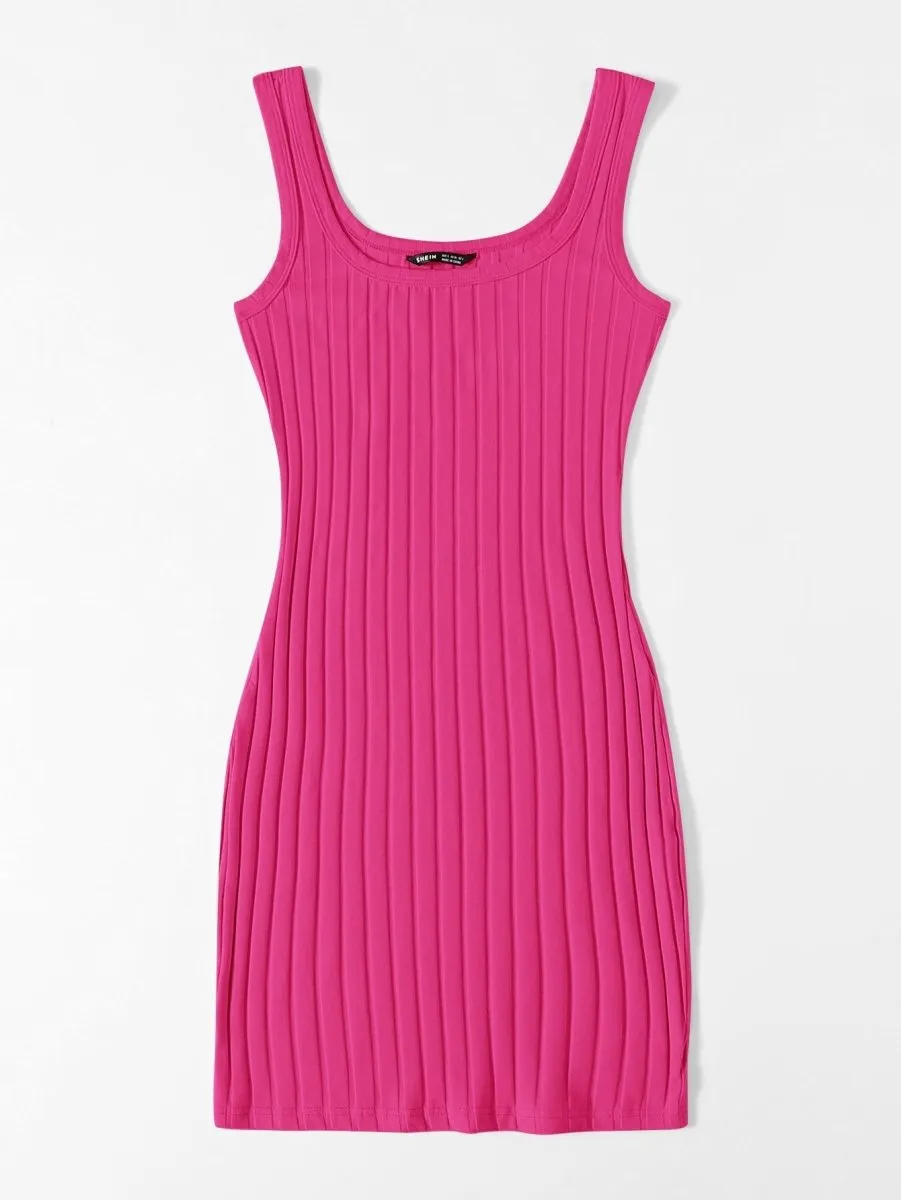 Vestido Curto Básico Canelado - Imagem 53