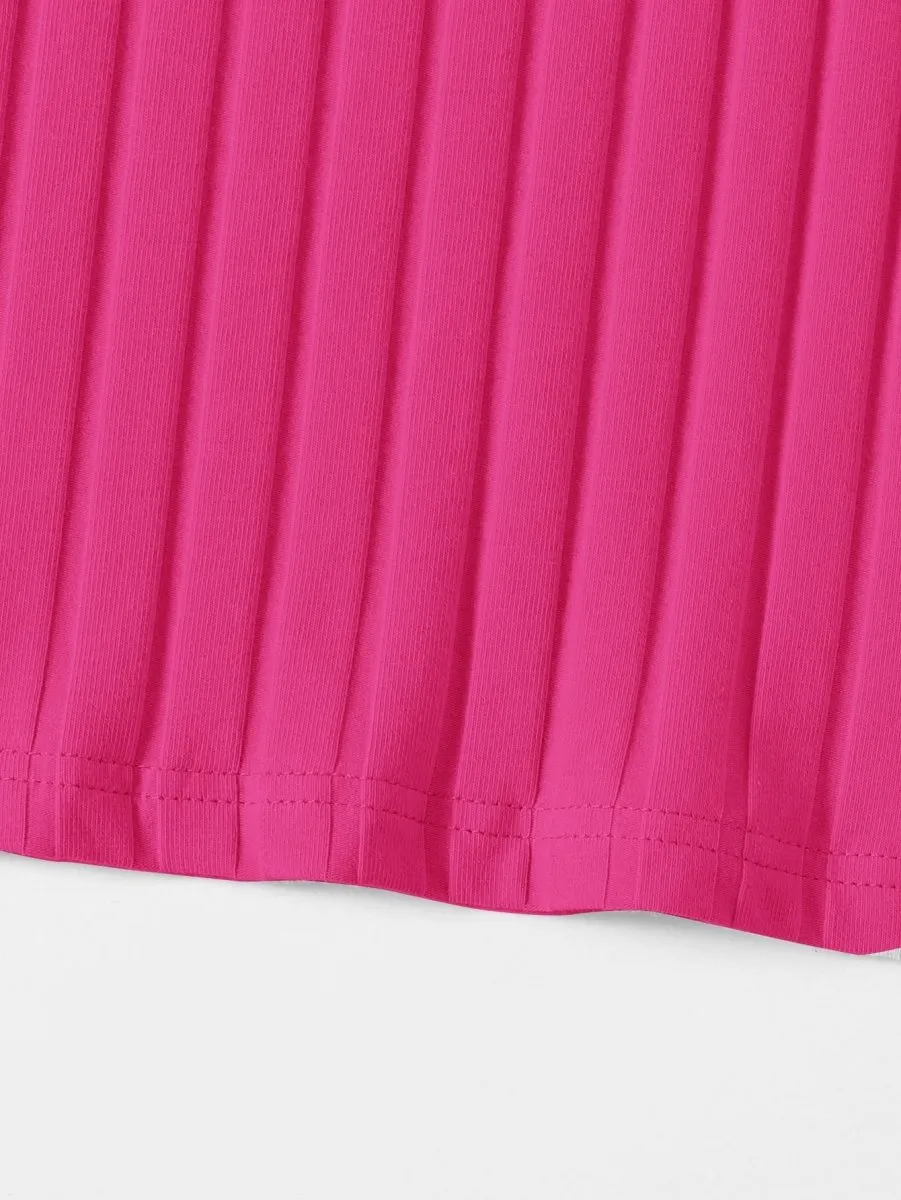 Vestido Curto Básico Canelado - Imagem 51