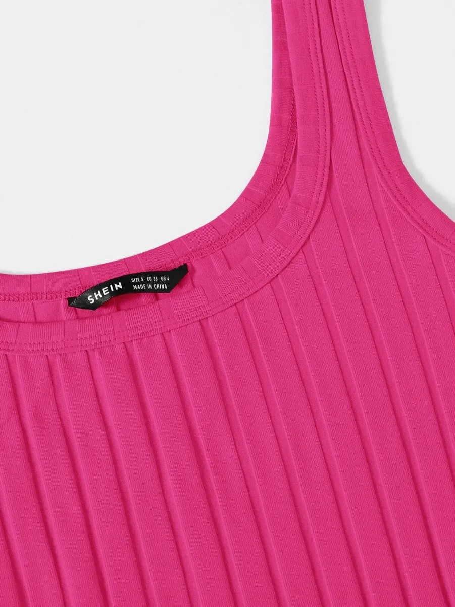 Vestido Curto Básico Canelado - Imagem 50