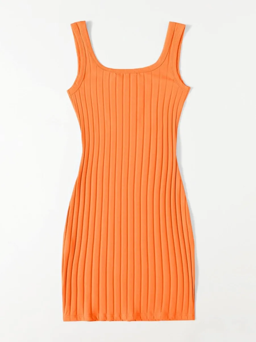 Vestido Curto Básico Canelado - Imagem 49