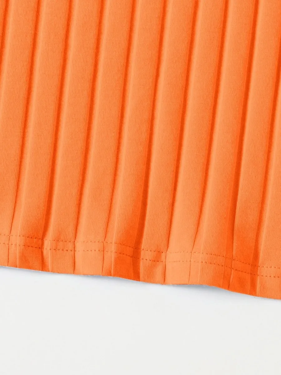 Vestido Curto Básico Canelado - Imagem 48