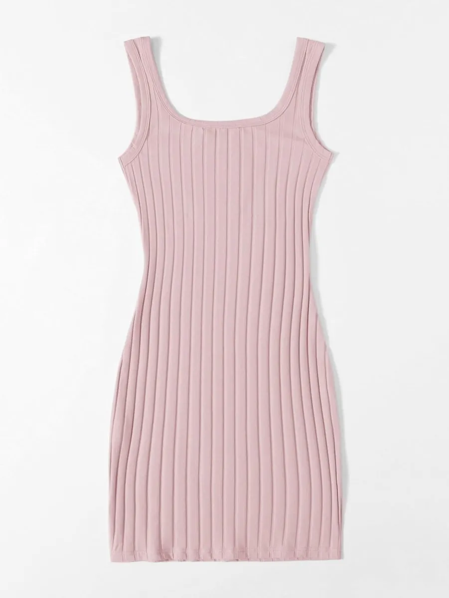 Vestido Curto Básico Canelado - Imagem 42