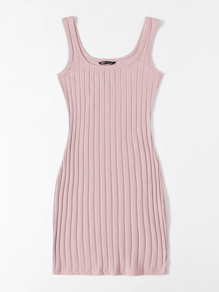 Vestido Curto Básico Canelado - Imagem 43