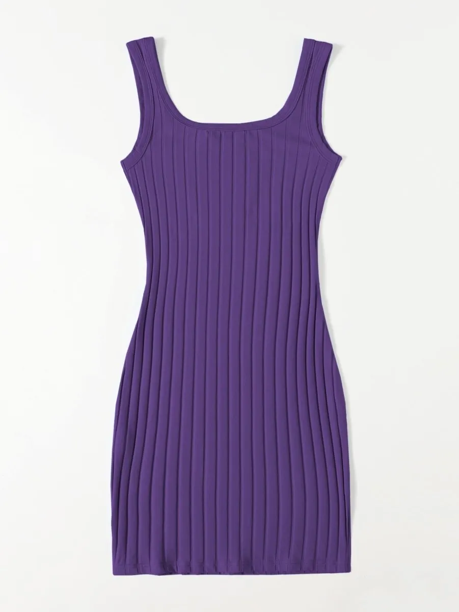 Vestido Curto Básico Canelado - Imagem 36