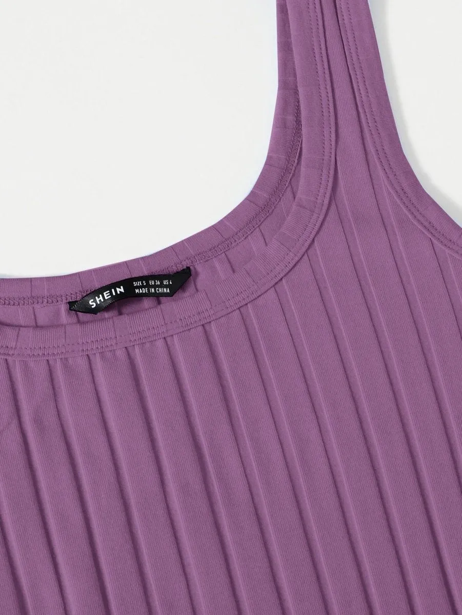 Vestido Curto Básico Canelado - Imagem 33