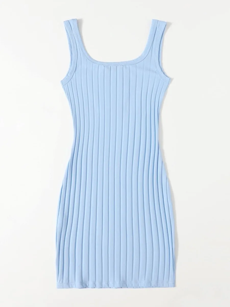 Vestido Curto Básico Canelado - Imagem 24