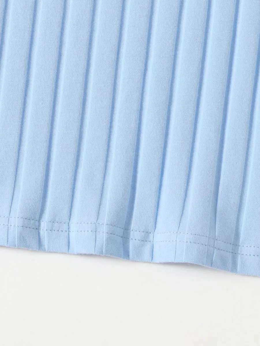 Vestido Curto Básico Canelado - Imagem 23