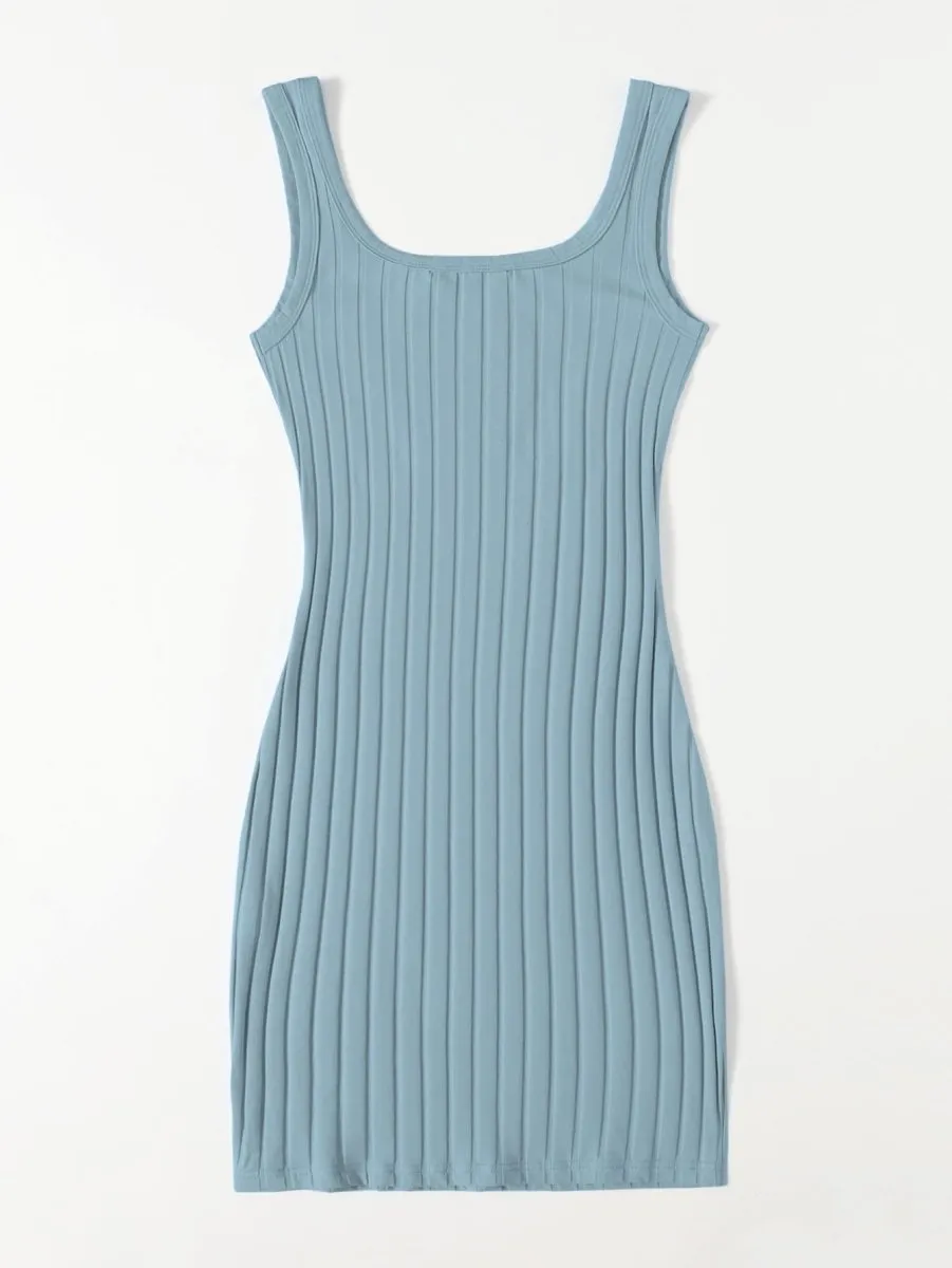 Vestido Curto Básico Canelado - Imagem 13