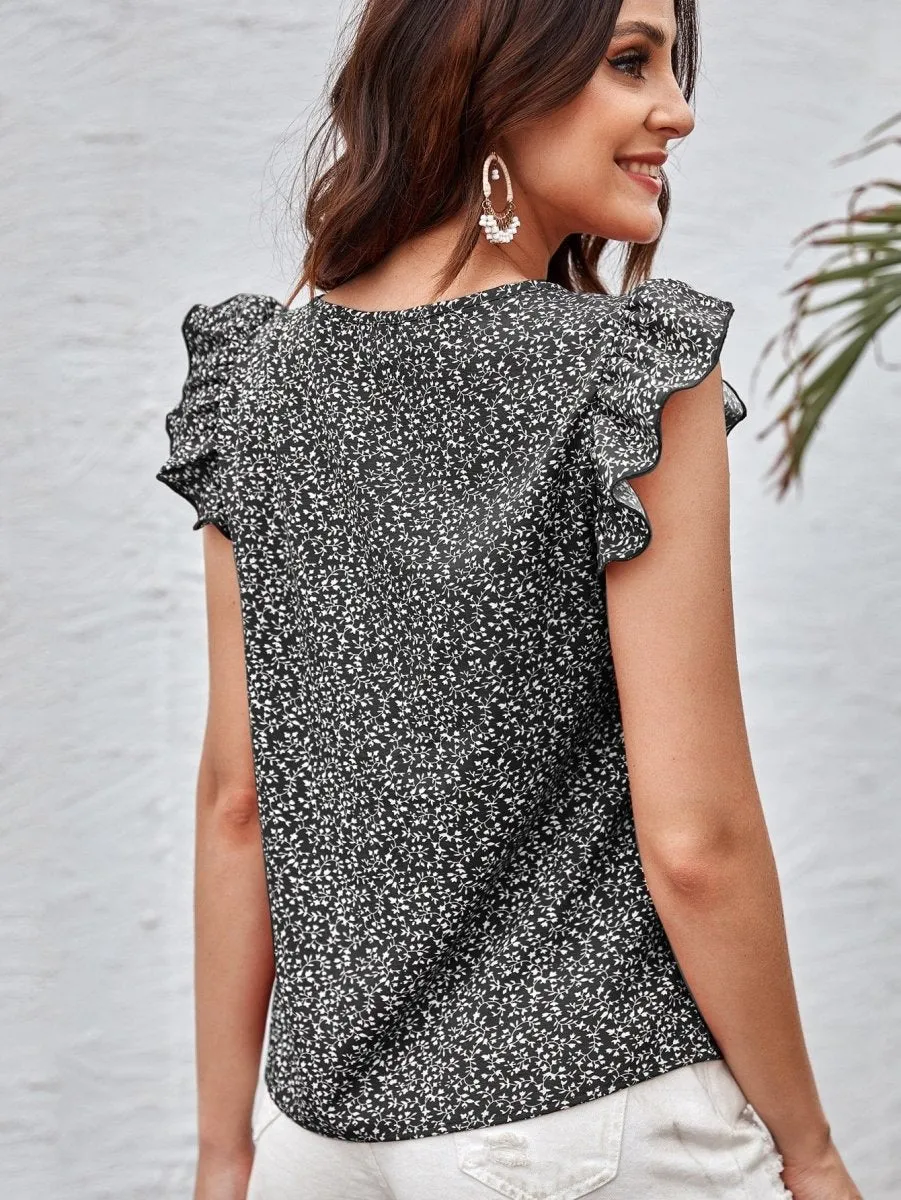 Blusa Plants Manga Plissada - Imagem 6