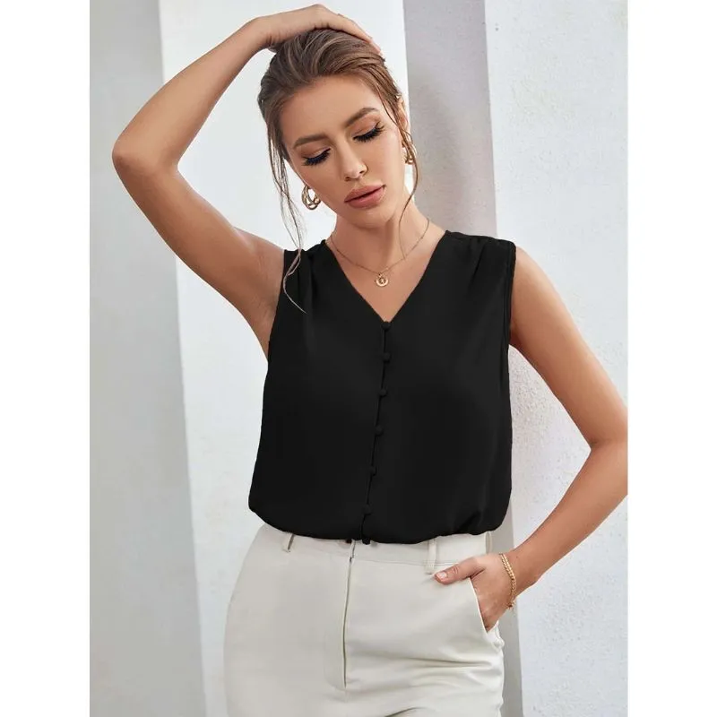 Blusa Botões Gola V - Imagem 18