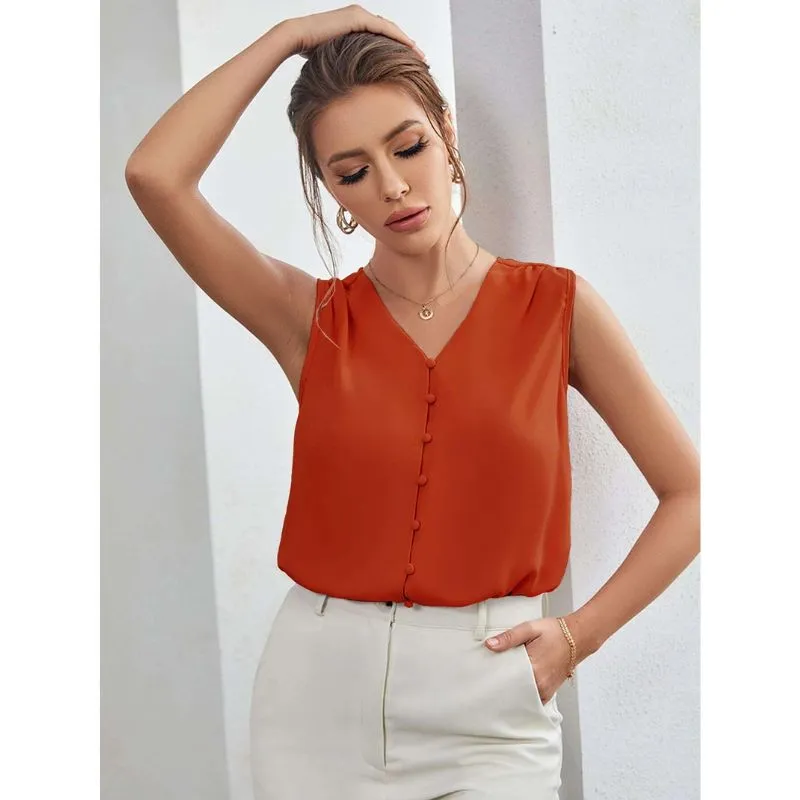 Blusa Botões Gola V - Imagem 12