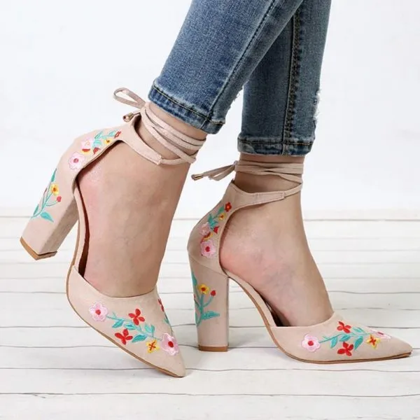 Sapato Bordado Floral - Imagem 9