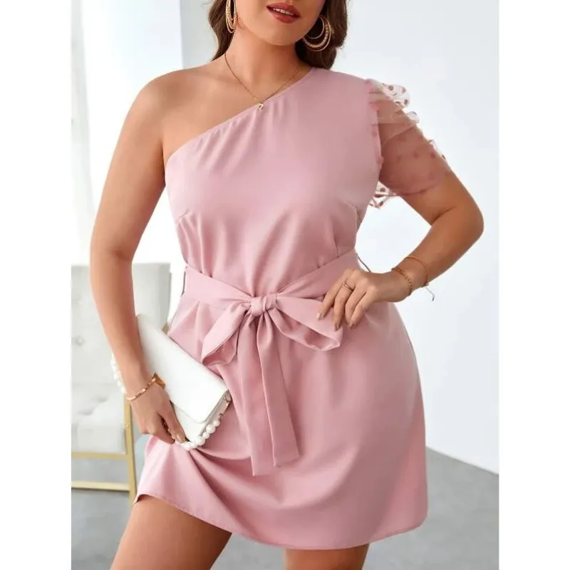 Vestido Um Ombro Só Plus Size - Imagem 12