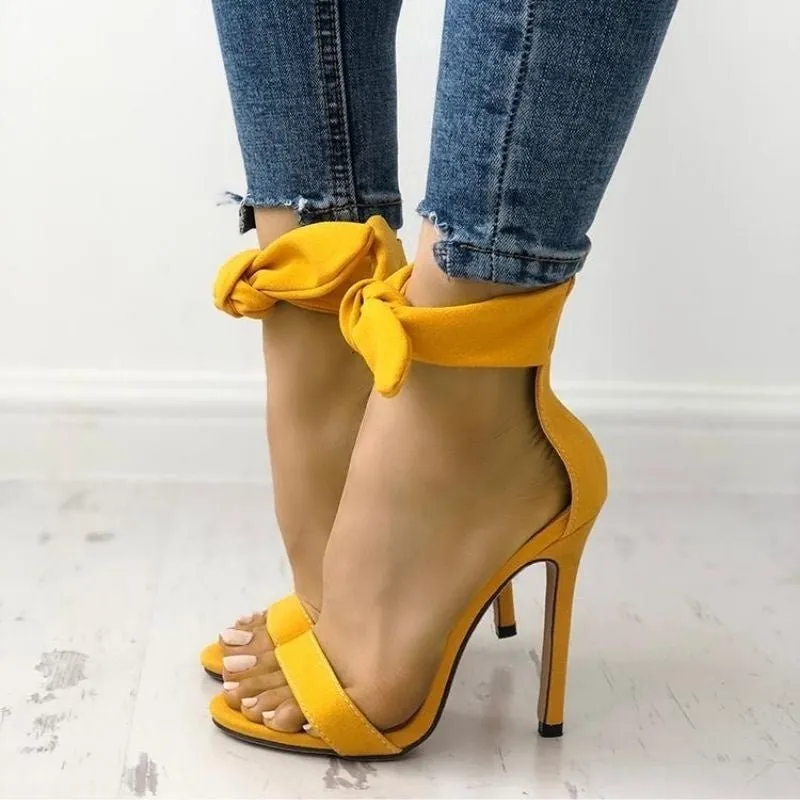 Sandália Salto Camurça Lace Up - Imagem 2