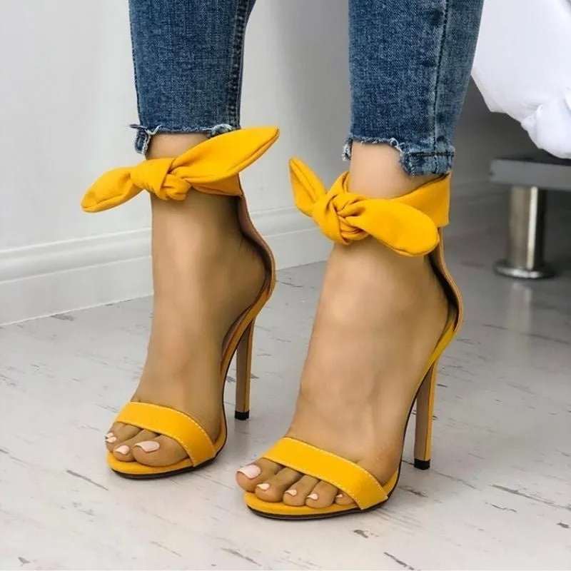 Sandália Salto Camurça Lace Up - Imagem 5