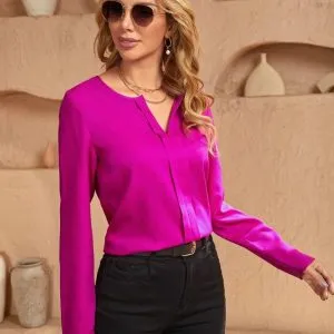 Blusa Elegante Manga Longa
