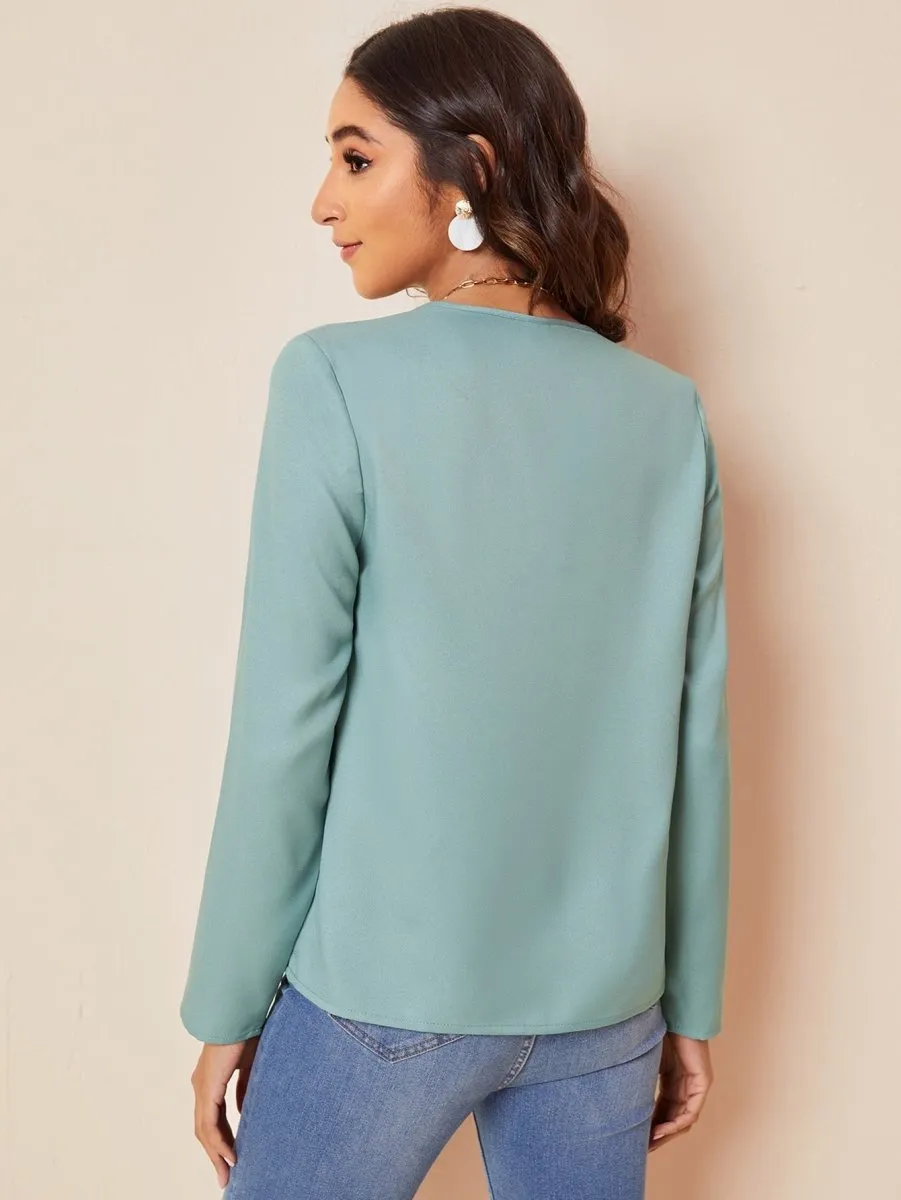 Blusa Elegante Manga Longa - Imagem 8