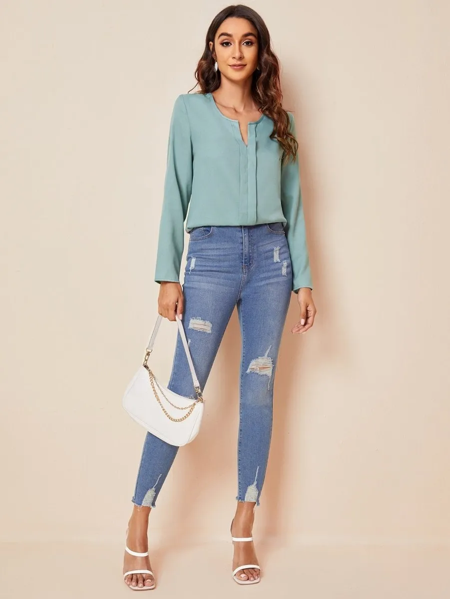 Blusa Elegante Manga Longa - Imagem 6