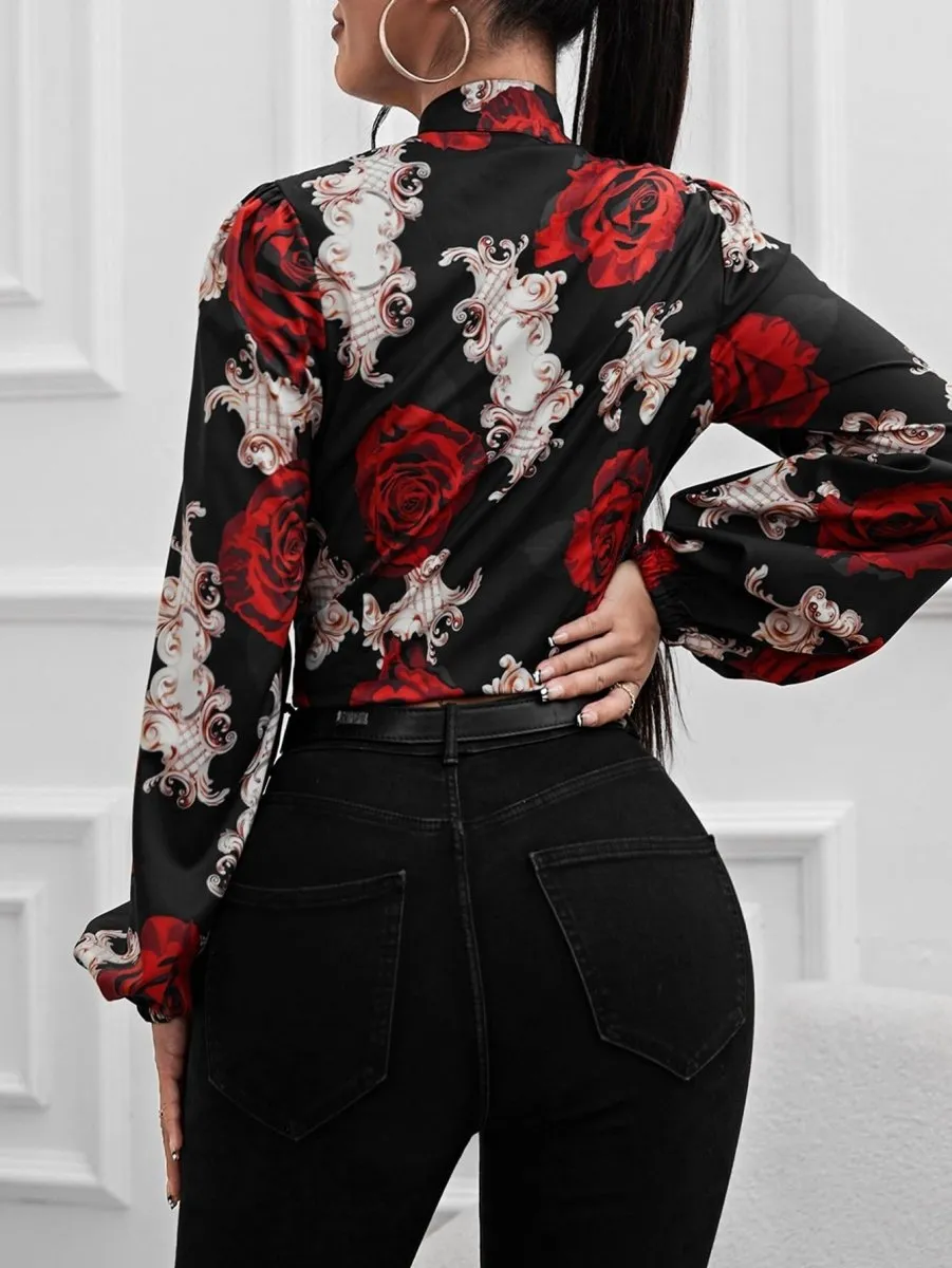 Blusa Estampada Rosas - Imagem 5