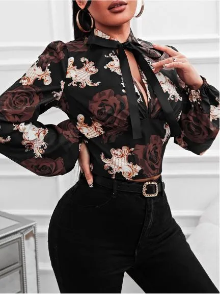 Blusa Estampada Rosas - Imagem 23