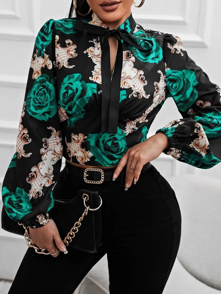Blusa Estampada Rosas - Imagem 6