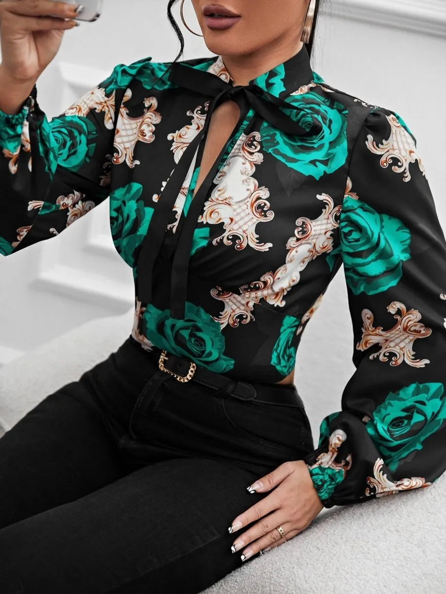 Blusa Estampada Rosas - Imagem 7