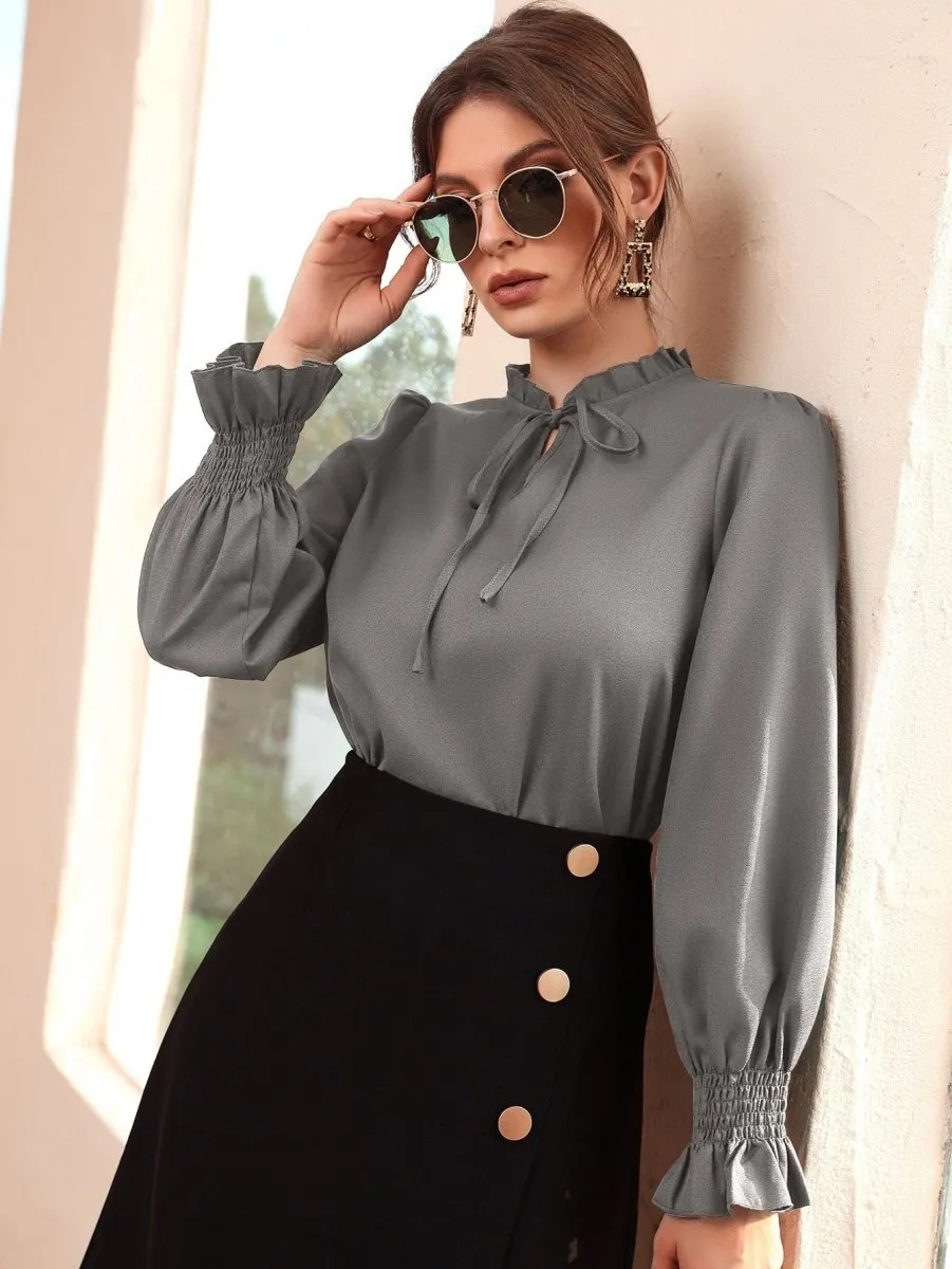 Blusa Laço Manga Longa