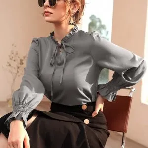 Blusa Laço Manga Longa