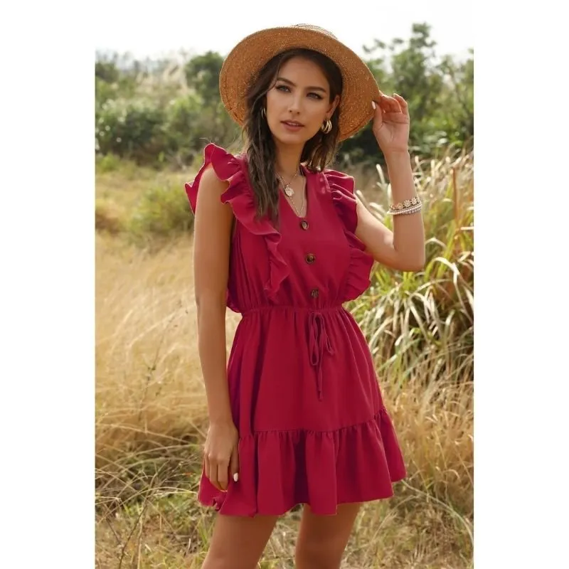 Vestido Solto com Babados