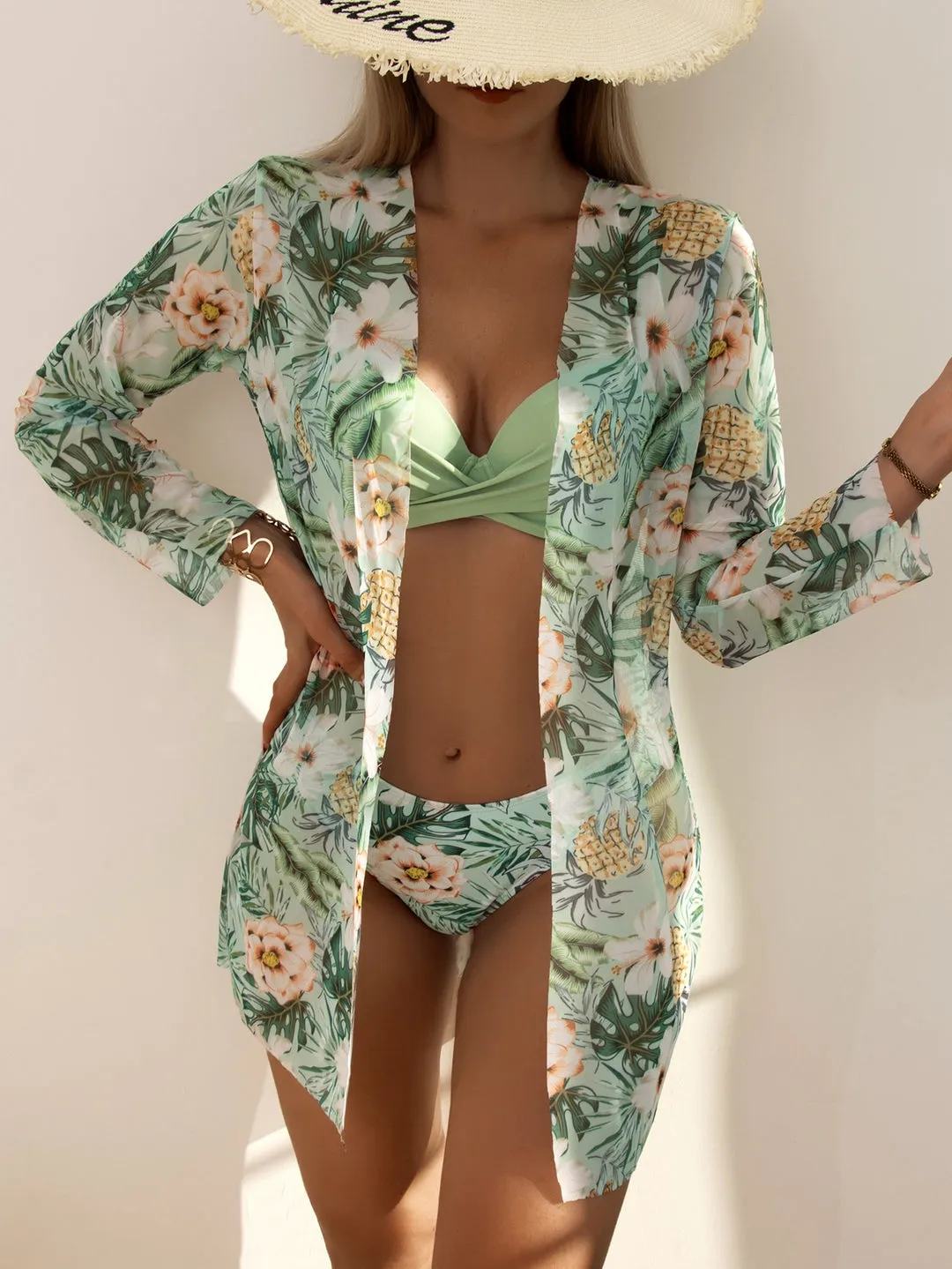 Biquíni Floral + Kimono - Imagem 3