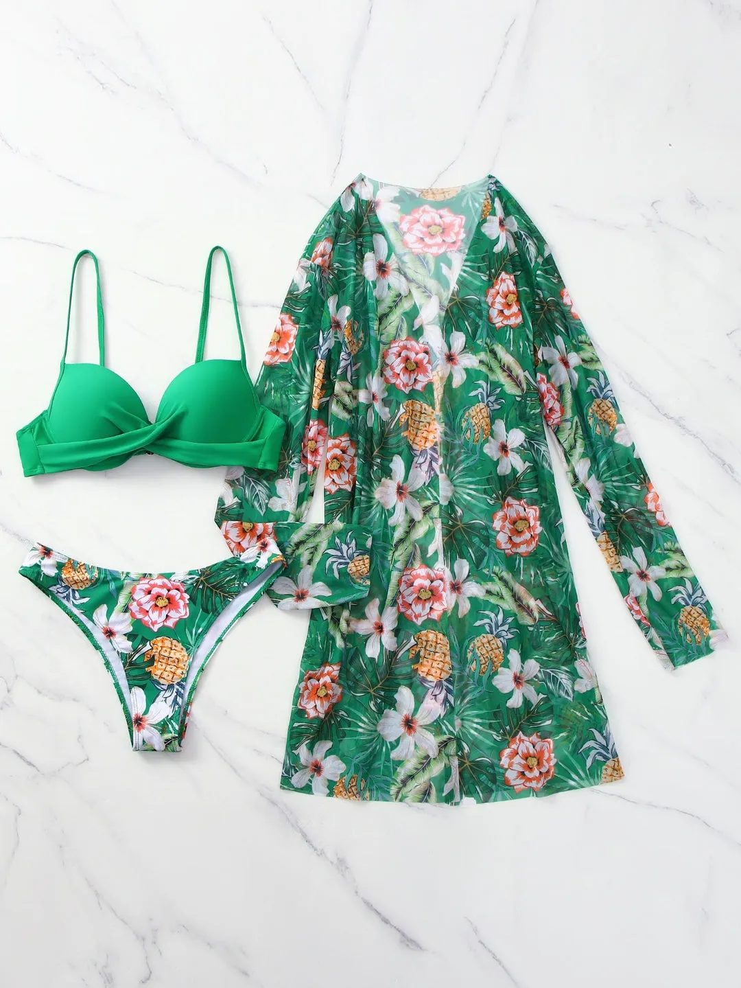 Biquíni Floral + Kimono - Imagem 12