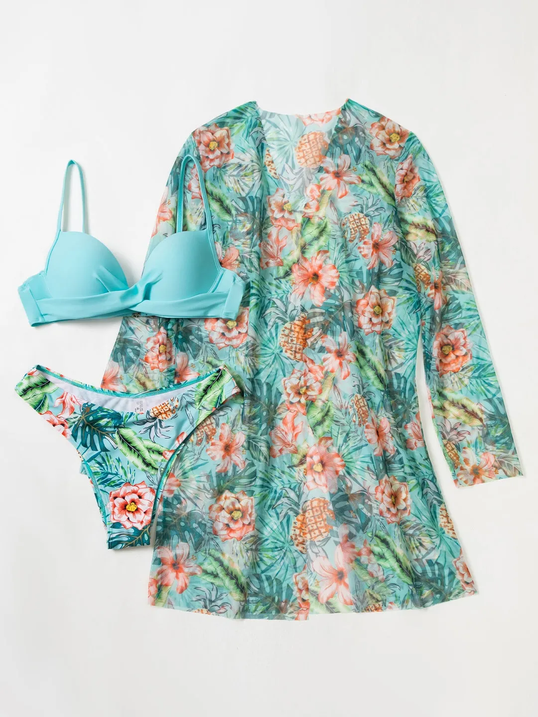 Biquíni Floral + Kimono - Imagem 60