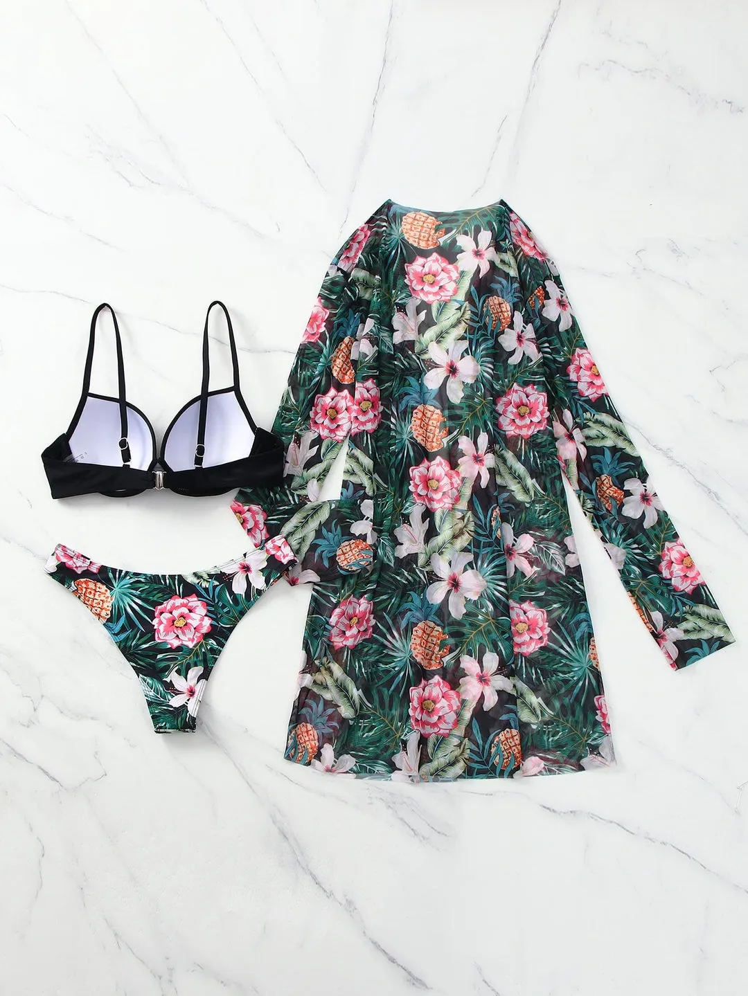Biquíni Floral + Kimono - Imagem 40