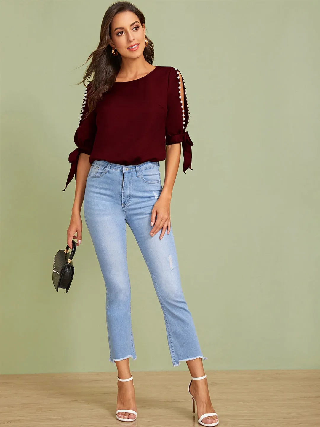 Blusa Pérolas Manga 3/4 - Imagem 4