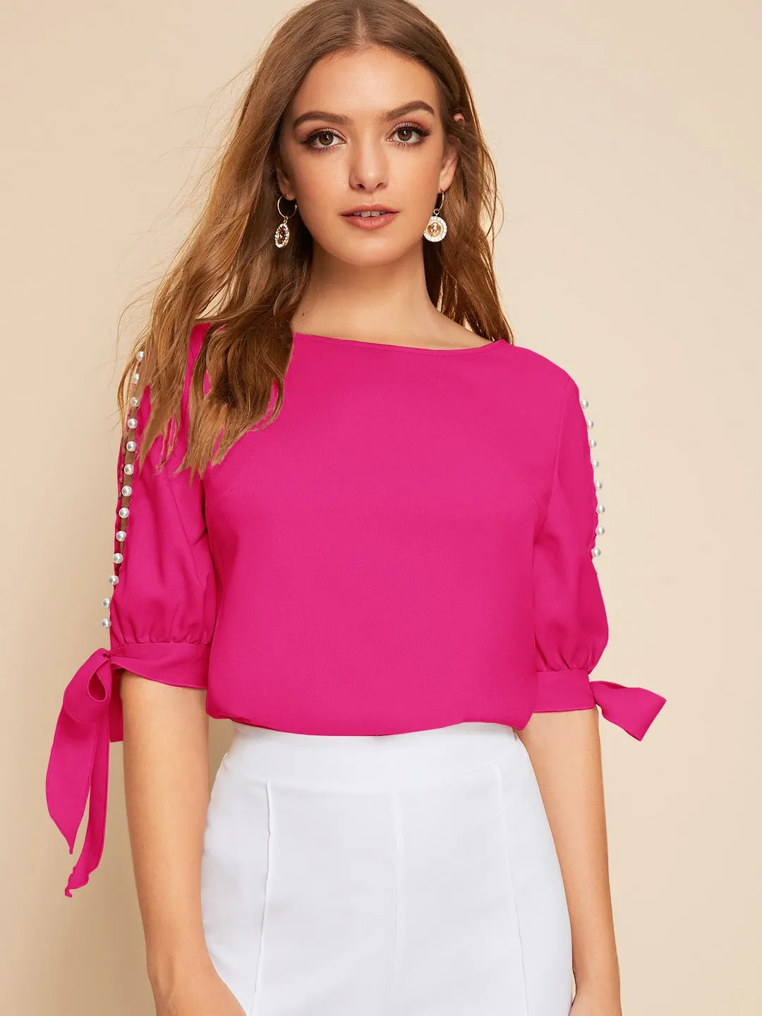 Blusa Pérolas Manga 3/4 - Imagem 30