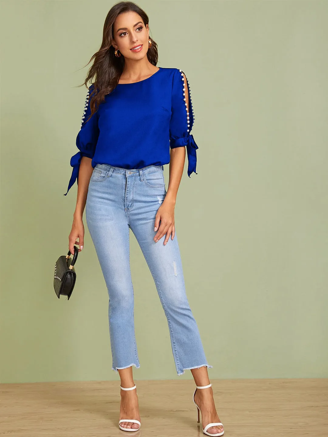 Blusa Pérolas Manga 3/4 - Imagem 17