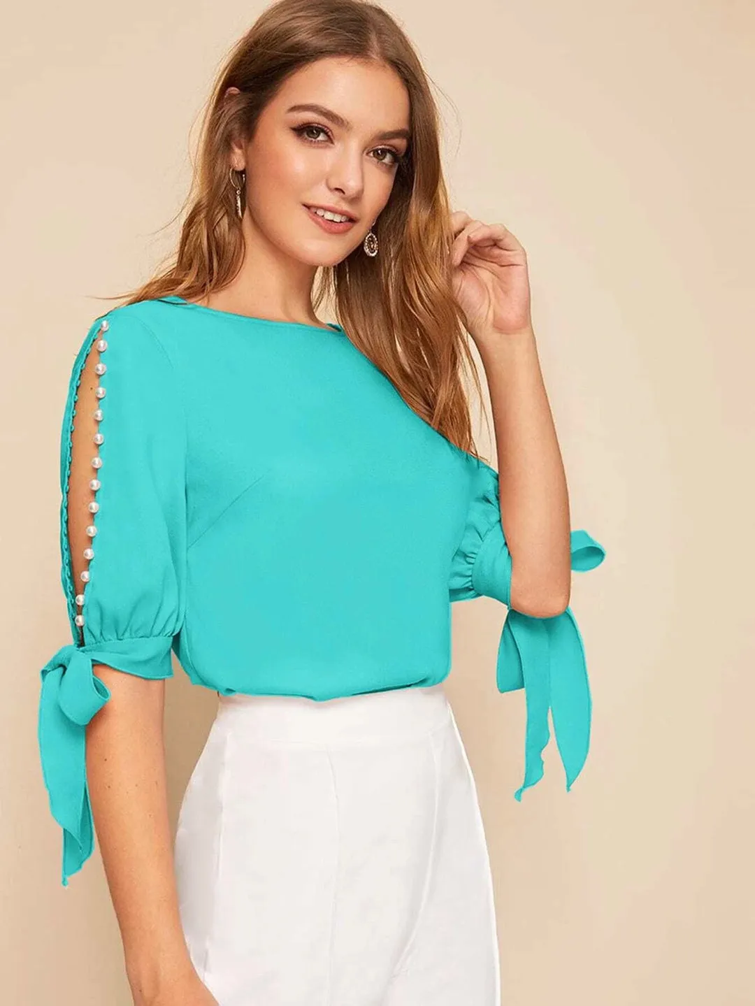 Blusa Pérolas Manga 3/4 - Imagem 11